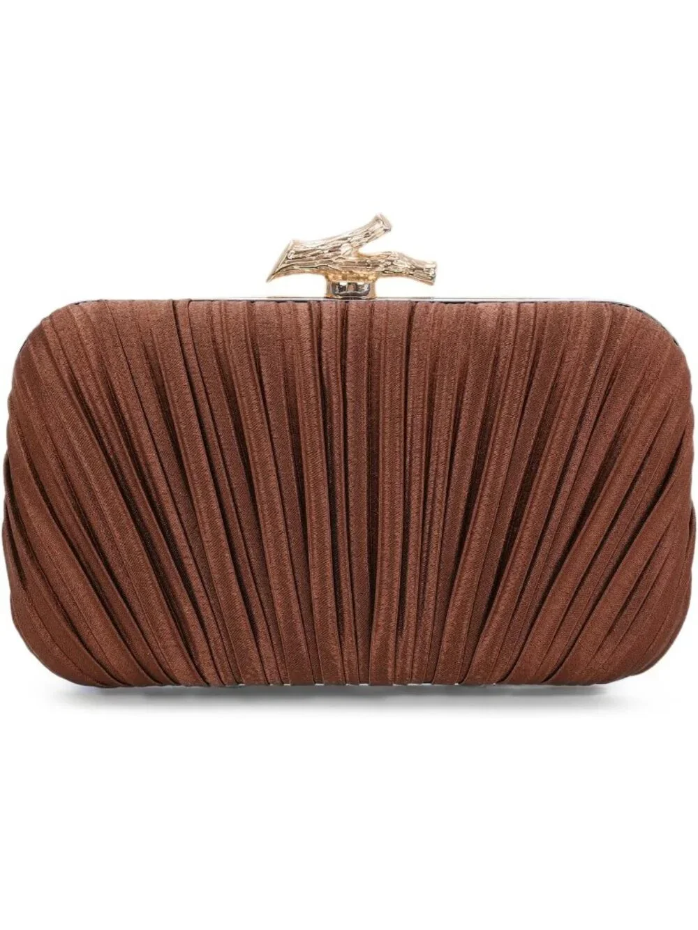 👜 Women's Coffee Evening Bag Pleated Clutch Bag with Chain for Wedding Party